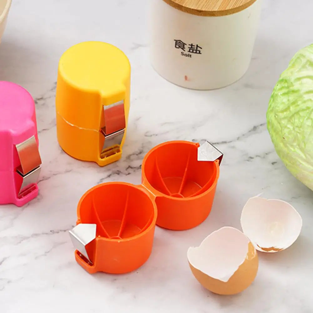1pc Egg Shell Opener Plastic Steel Kitchen Baking Tool Egg Peeler Household Handheld Egg Separator Tool For Raw Eggs