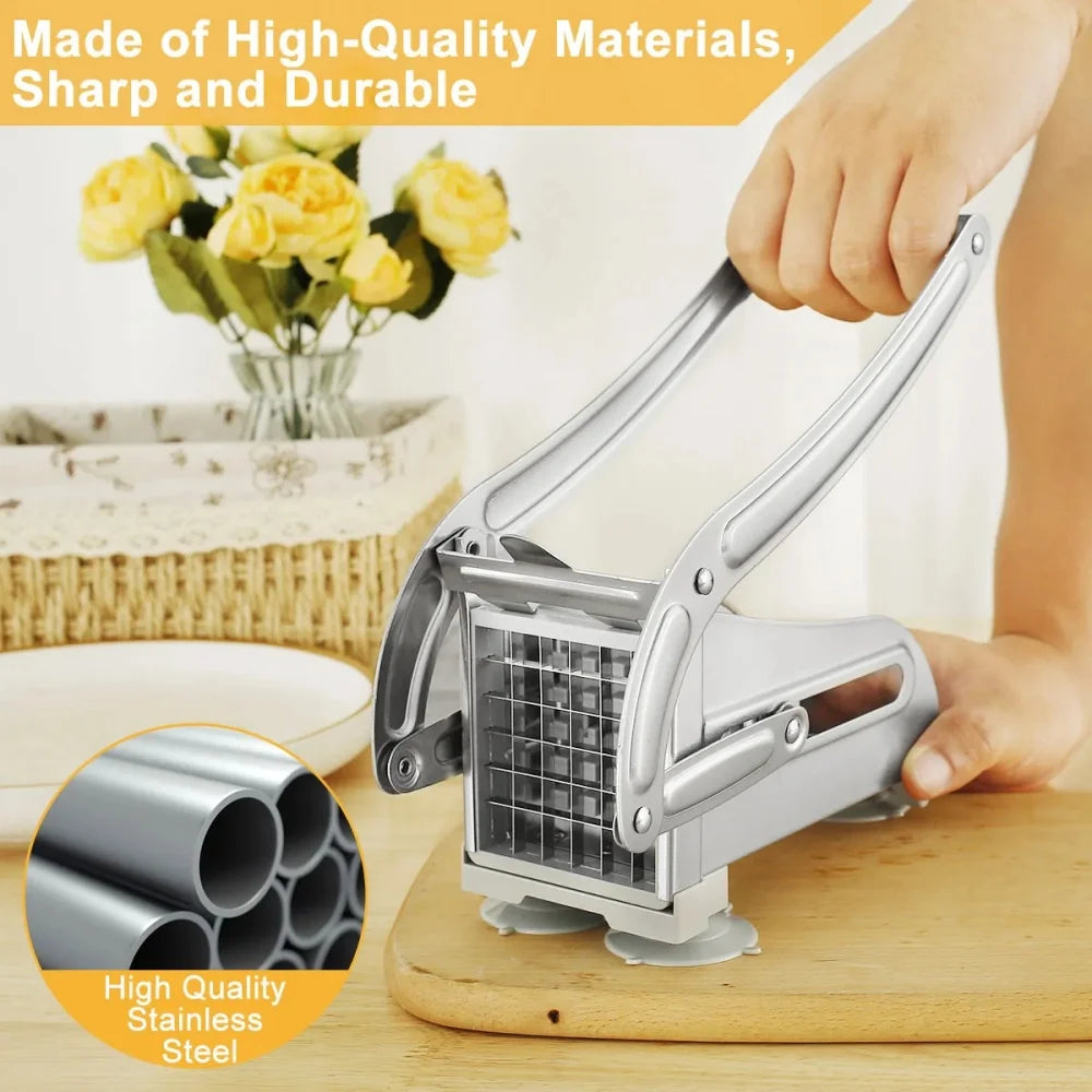1pack Stainless Steel Manual Potato Cutter 4 in 1 French Fries Slicer Potato Chips Maker Meat Chopper Dicer Cutting Machine Tool