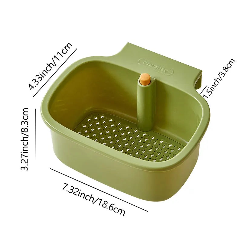 1pcs Kitchen Sink Filter Basket, Sink Washing Basin anti Leak Filter Basin, One Click Press Type Grid Drain Storage Rack