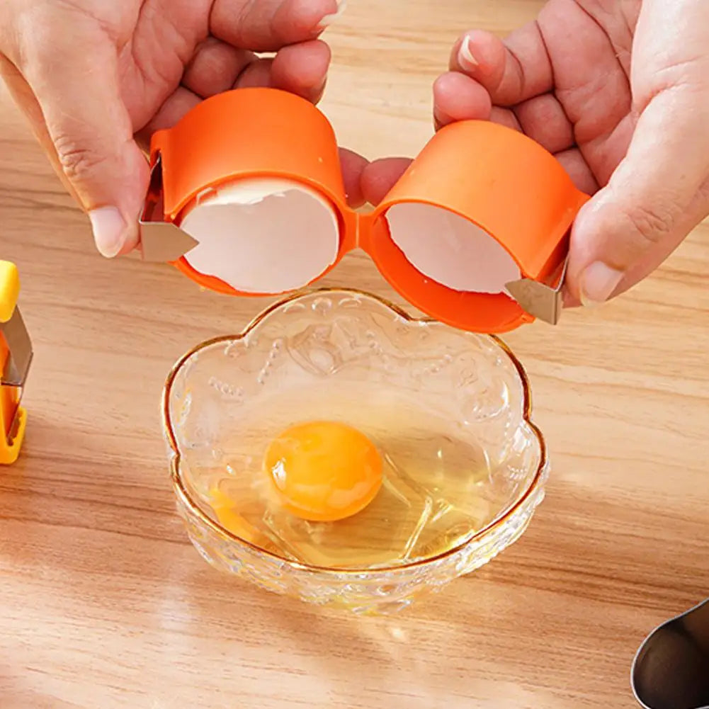 1pc Egg Shell Opener Plastic Steel Kitchen Baking Tool Egg Peeler Household Handheld Egg Separator Tool For Raw Eggs
