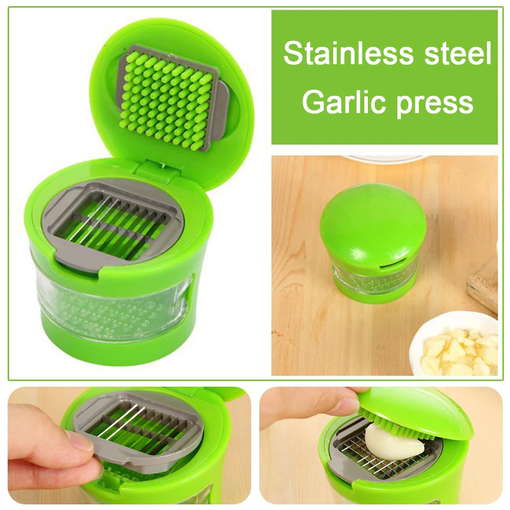Manual Garlic Presses Chopper Stainless Steel Press Type Garlic Mincer Mini Vegetable Garlic Masher Cutter Kitchen Accessories