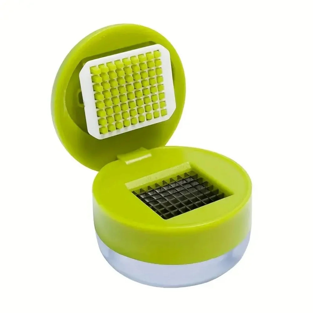 1pc Multifunctional Garlic Press Manual Mincer， ABS and Stainless Steel Garlic Slicer Handheld Ginger Masher with Storage Case