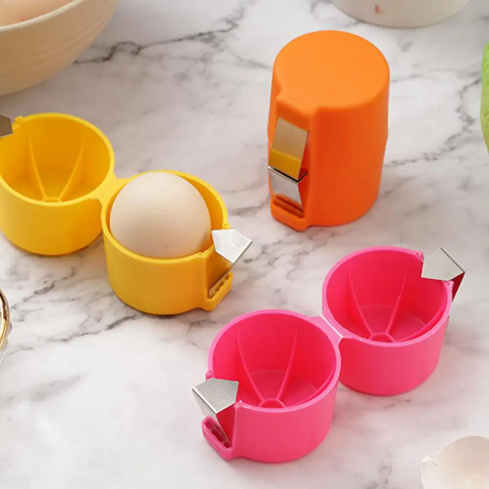 1pc Egg Shell Opener Plastic Steel Kitchen Baking Tool Egg Peeler Household Handheld Egg Separator Tool For Raw Eggs