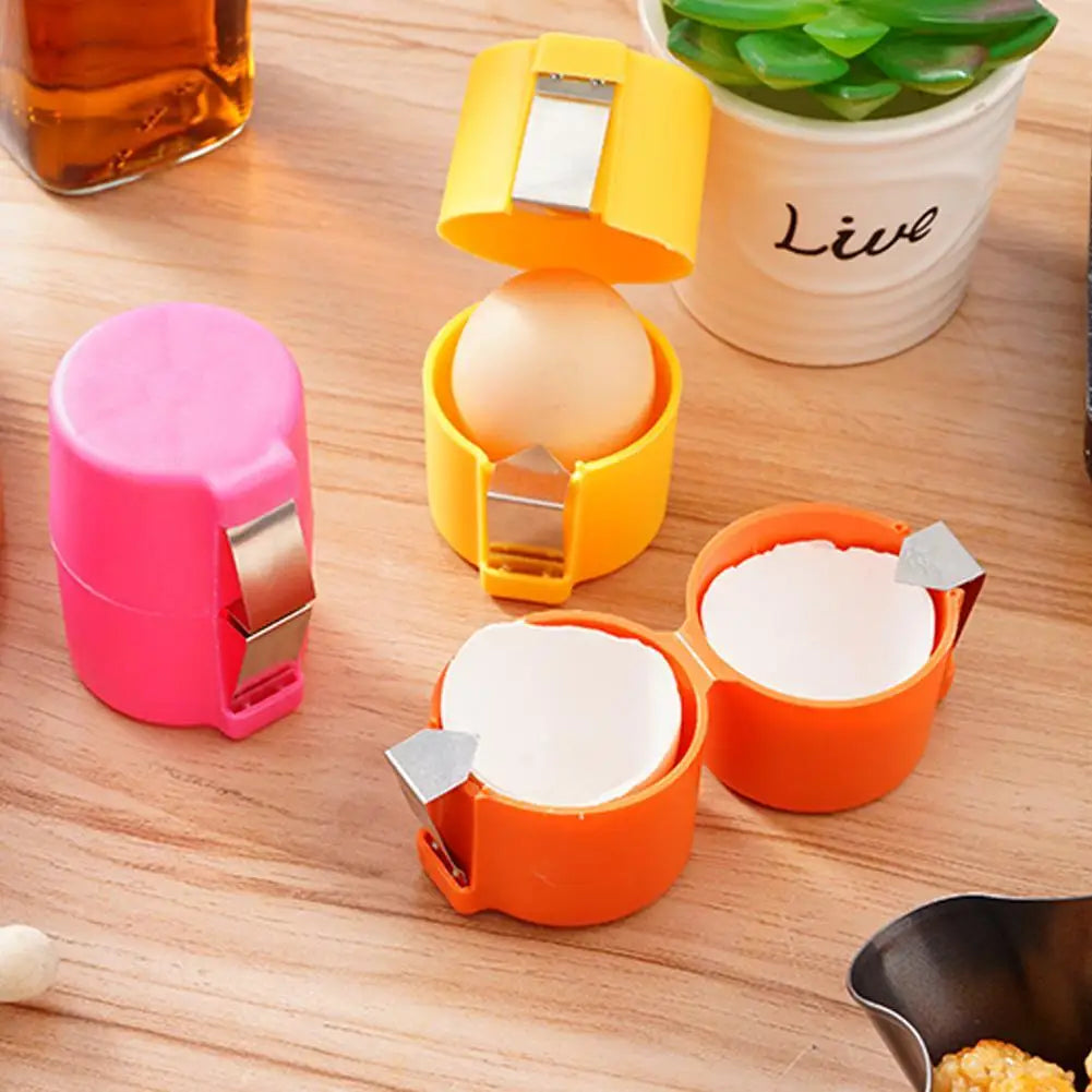 1pc Egg Shell Opener Plastic Steel Kitchen Baking Tool Egg Peeler Household Handheld Egg Separator Tool For Raw Eggs