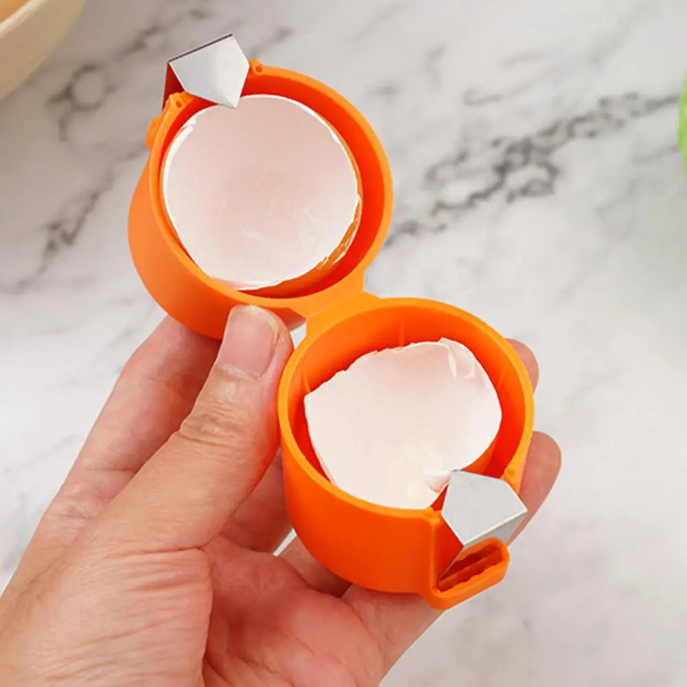 1pc Egg Shell Opener Plastic Steel Kitchen Baking Tool Egg Peeler Household Handheld Egg Separator Tool For Raw Eggs