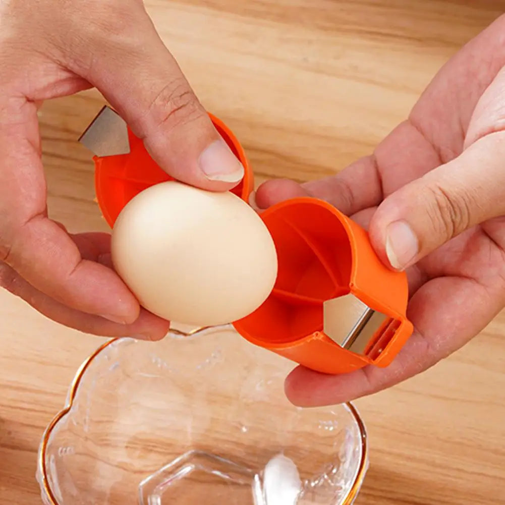 1pc Egg Shell Opener Plastic Steel Kitchen Baking Tool Egg Peeler Household Handheld Egg Separator Tool For Raw Eggs