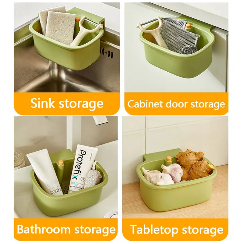 1pcs Kitchen Sink Filter Basket, Sink Washing Basin anti Leak Filter Basin, One Click Press Type Grid Drain Storage Rack