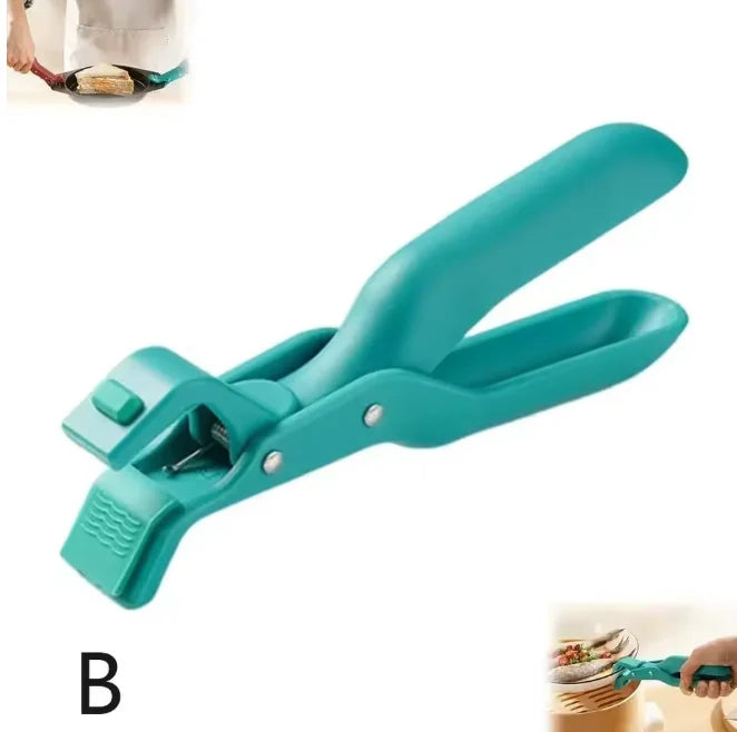 Non-slip Pot Pan Gripper Clip Hot Dish Plate Bowl Clip Retriever Tongs Silicone Handle Kitchen Tool Air Fryer Camping Tool